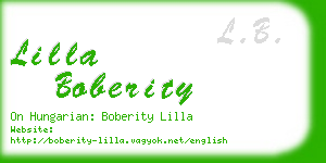 lilla boberity business card